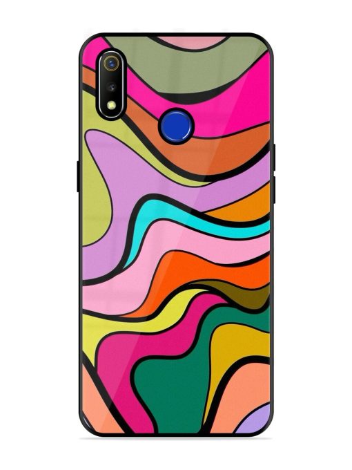 Wavy Wonder Glossy Soft Edge Case for Realme 3 Chachhi