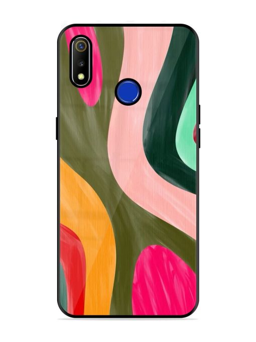 Wavy Wonderland Glossy Soft Edge Case for Realme 3 Chachhi