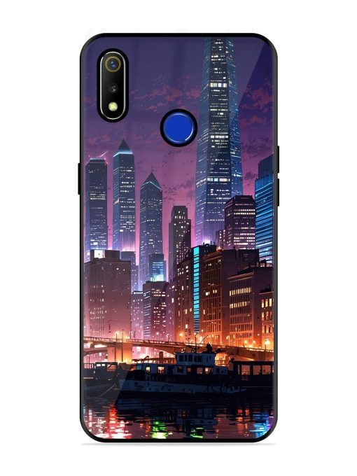 Neon Nightscape Glossy Soft Edge Case for Realme 3 Chachhi