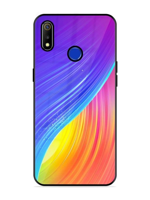 Neon Swirl Glossy Soft Edge Case for Realme 3 Chachhi