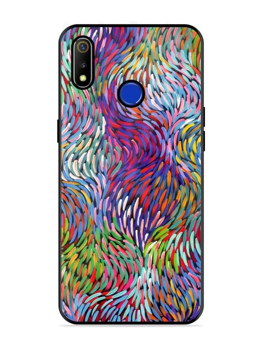 Vibrant Waves Glossy Soft Edge Case for Realme 3 Chachhi