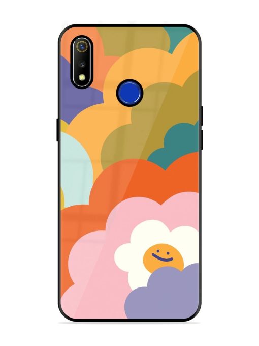 Happy Flower Power Glossy Soft Edge Case for Realme 3 Chachhi