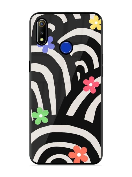 Rainbow Arcs Glossy Soft Edge Case for Realme 3 Chachhi