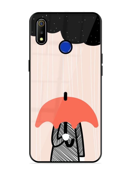 Stormy Weather, Shielded Soul Glossy Soft Edge Case for Realme 3 Chachhi