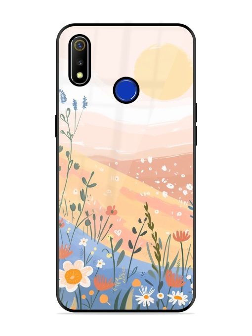 Golden Hour Blooms Glossy Soft Edge Case for Realme 3 Chachhi