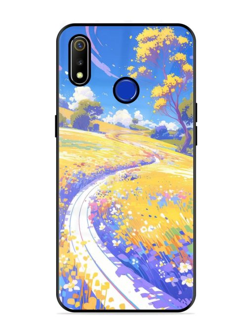 Vibrant Spring Meadow Glossy Soft Edge Case for Realme 3 Chachhi