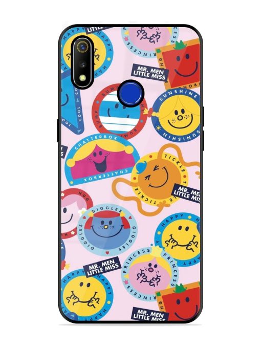 Whimsical Mr. Men & Little Miss Glossy Soft Edge Case for Realme 3 Chachhi