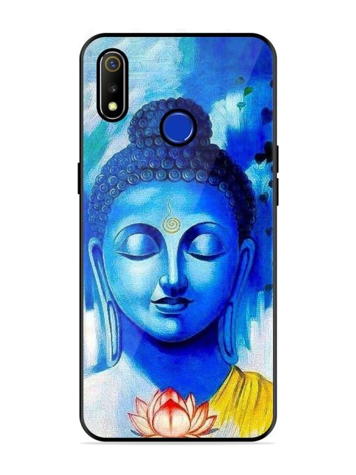 Serene Buddha With Lotus Glossy Soft Edge Case for Realme 3 Chachhi