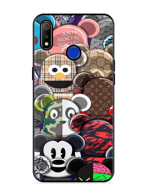 Streetwear Bearbrick Extravaganza Glossy Soft Edge Case for Realme 3 Chachhi