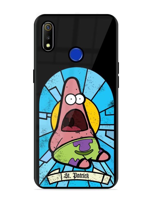 St. Patrick'S Day Stained Glass Patrick Star Glossy Soft Edge Case for Realme 3 Chachhi