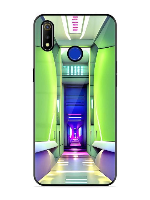 Neon Corridor Glossy Soft Edge Case for Realme 3 Chachhi