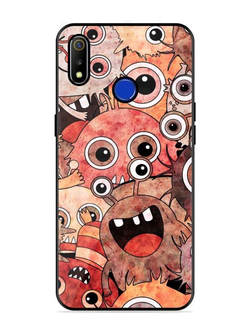 Monster Mash Glossy Soft Edge Case for Realme 3 Chachhi