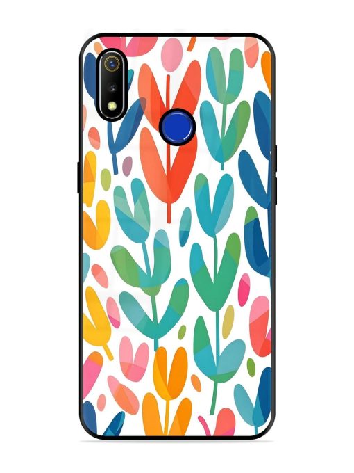 Rainbow Of Blooms Glossy Soft Edge Case for Realme 3 Chachhi