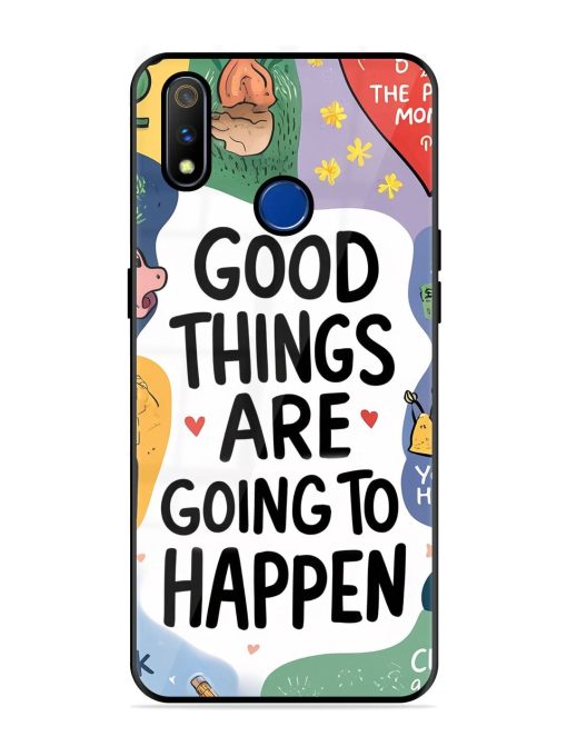 Uplifting Scribbles Glossy Soft Edge Case for Realme 3 Pro Chachhi