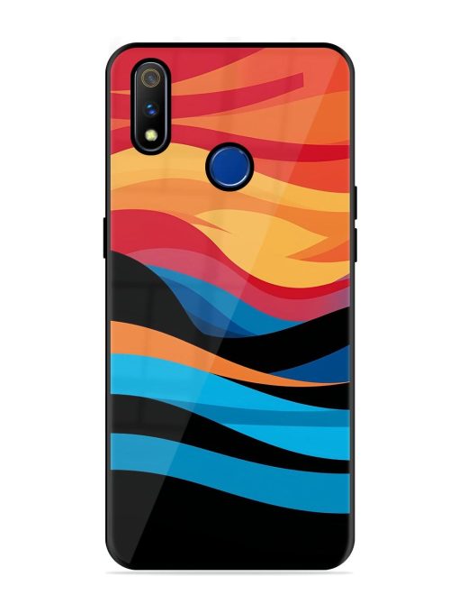 Blazing Currents Glossy Soft Edge Case for Realme 3 Pro Chachhi