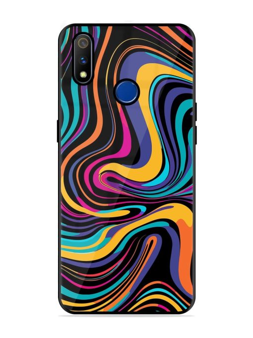 Psychedelic Swirl Glossy Soft Edge Case for Realme 3 Pro Chachhi