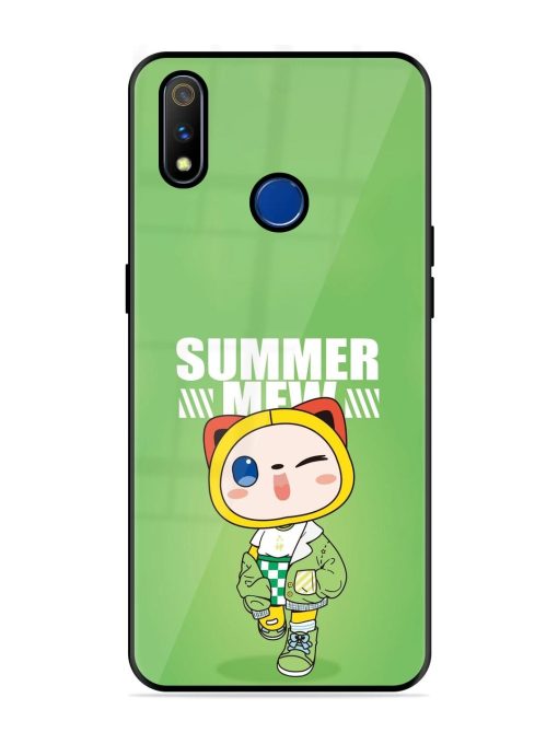 Purrfect Summer Glossy Soft Edge Case for Realme 3 Pro Chachhi