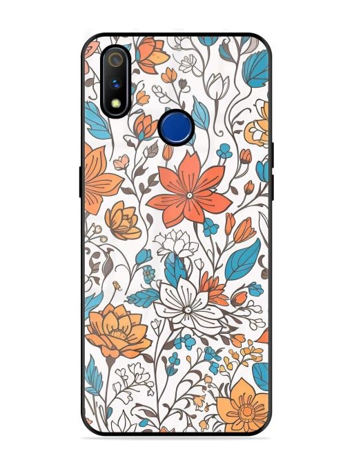 Floral Symphony Glossy Soft Edge Case for Realme 3 Pro Chachhi