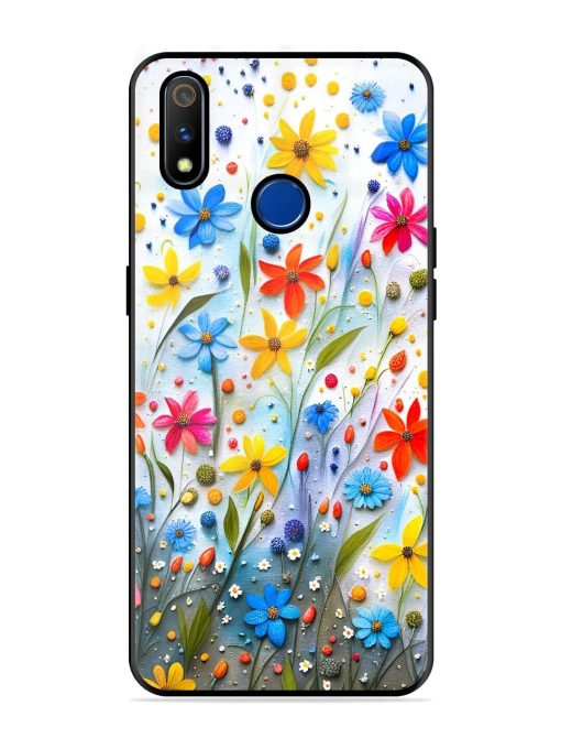 Vibrant Floral Glossy Soft Edge Case for Realme 3 Pro Chachhi