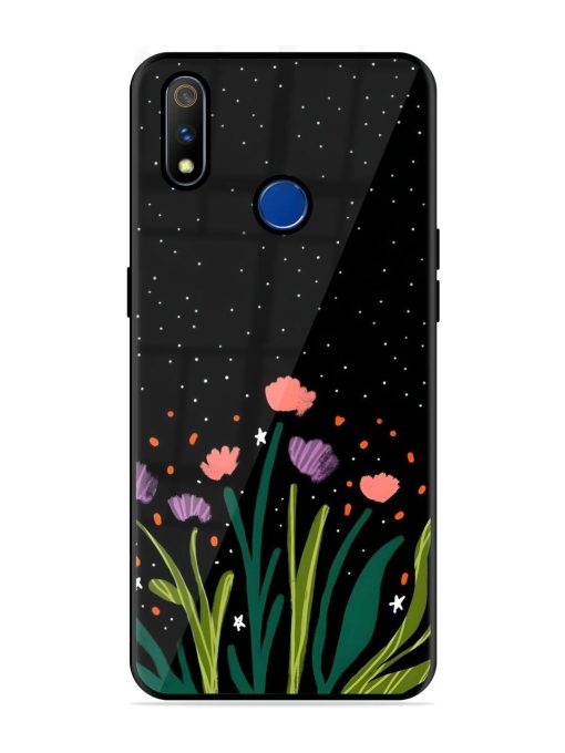 Midnight Bloom Glossy Soft Edge Case for Realme 3 Pro Chachhi