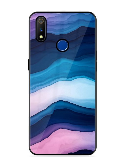 Oceanic Layers Glossy Soft Edge Case for Realme 3 Pro Chachhi