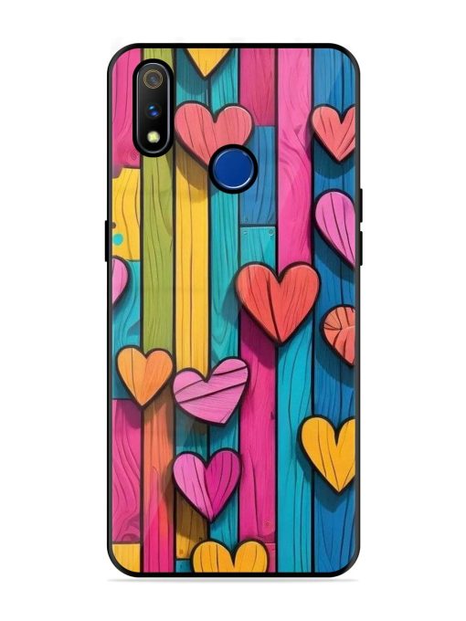 Rainbow Of Hearts Glossy Soft Edge Case for Realme 3 Pro Chachhi