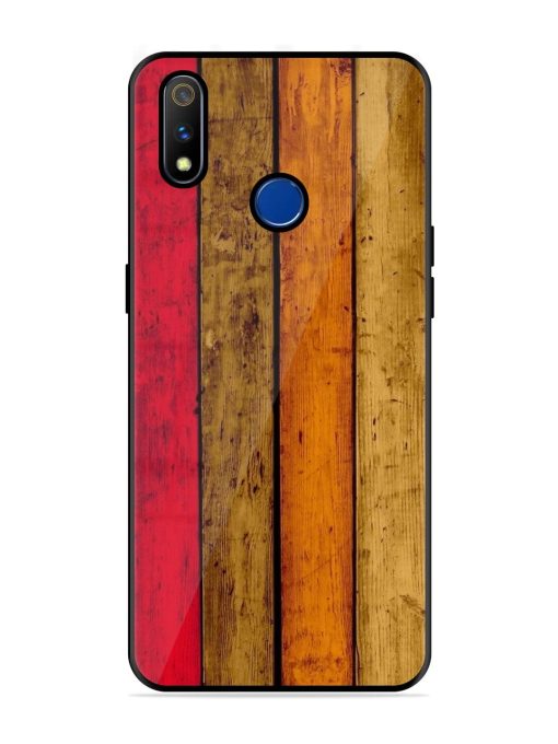 Colorful Woodgrain Glossy Soft Edge Case for Realme 3 Pro Chachhi