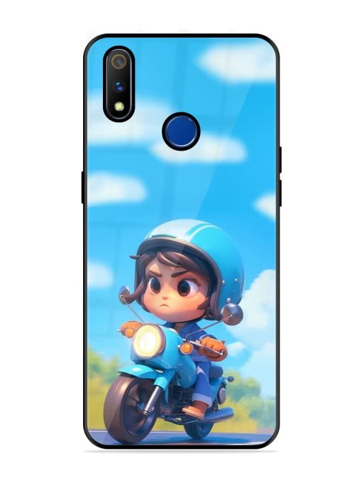 Little Rider Glossy Soft Edge Case for Realme 3 Pro Chachhi