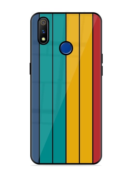 Retro Stripes Glossy Soft Edge Case for Realme 3 Pro Chachhi