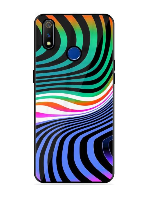 Psychedelic Waves Glossy Soft Edge Case for Realme 3 Pro Chachhi