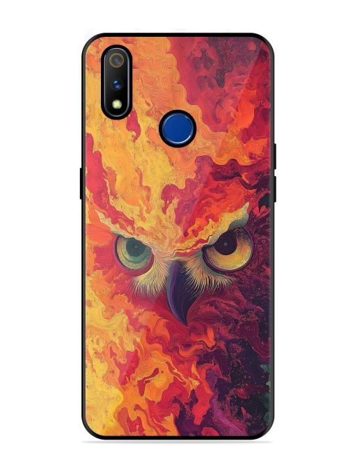 Fiery Owl Glossy Soft Edge Case for Realme 3 Pro Chachhi