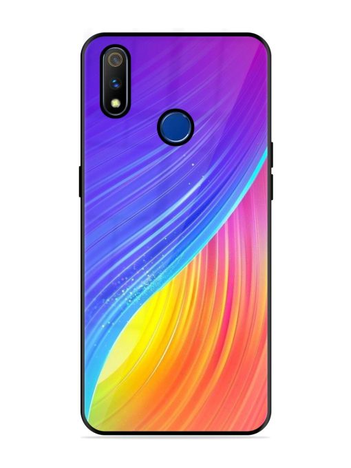 Neon Swirl Glossy Soft Edge Case for Realme 3 Pro Chachhi