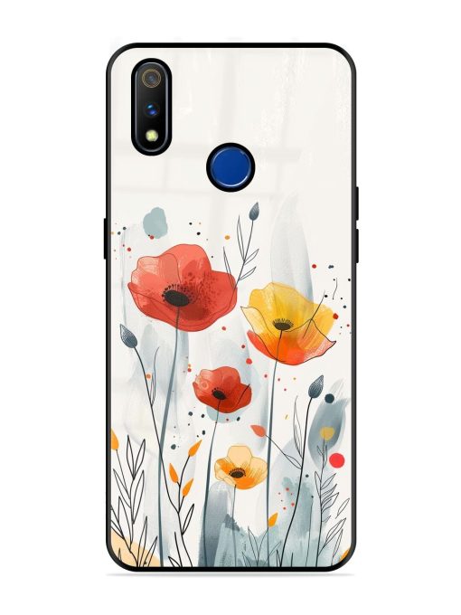 Poppy Fields Glossy Soft Edge Case for Realme 3 Pro Chachhi