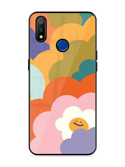 Happy Flower Power Glossy Soft Edge Case for Realme 3 Pro Chachhi