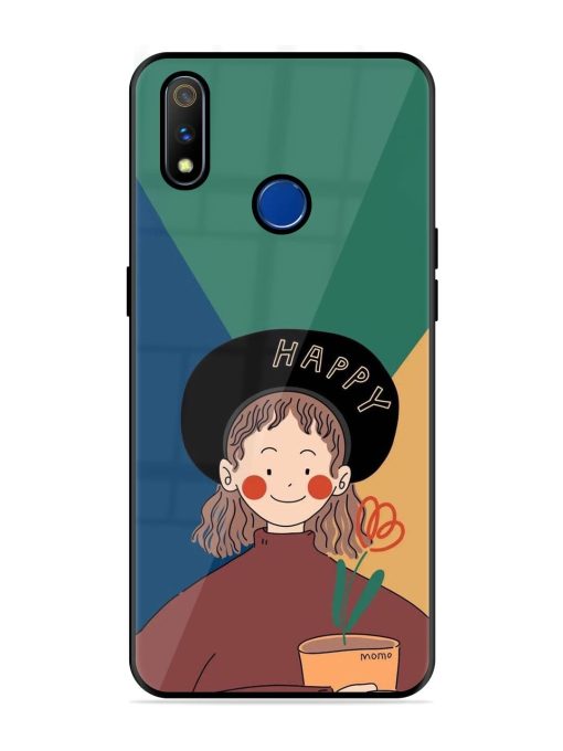 Happy Momo Glossy Soft Edge Case for Realme 3 Pro Chachhi