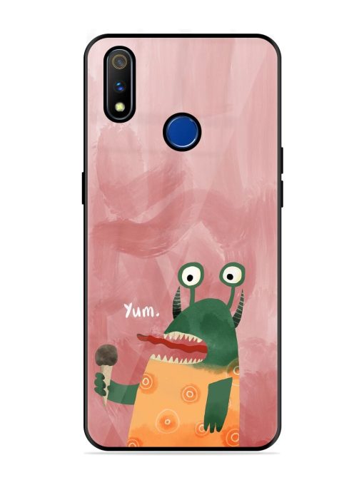 Hungry Monster Glossy Soft Edge Case for Realme 3 Pro Chachhi