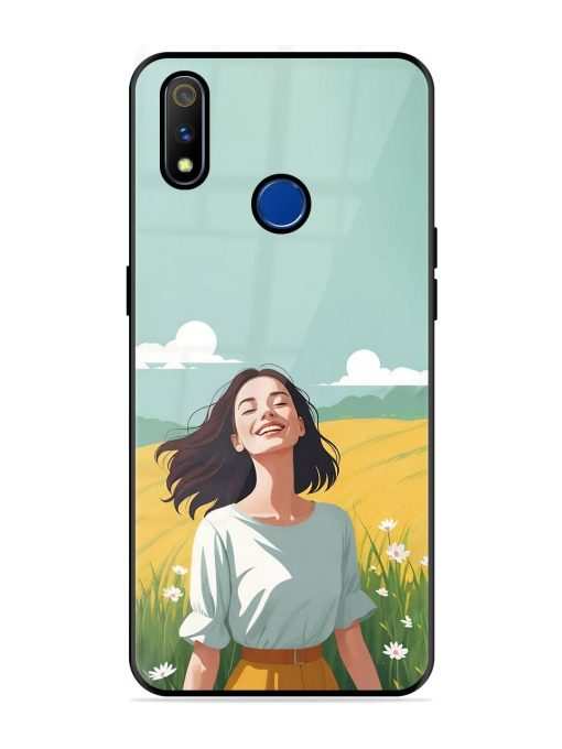 Girl Graffiti Glossy Soft Edge Case for Realme 3 Pro Chachhi