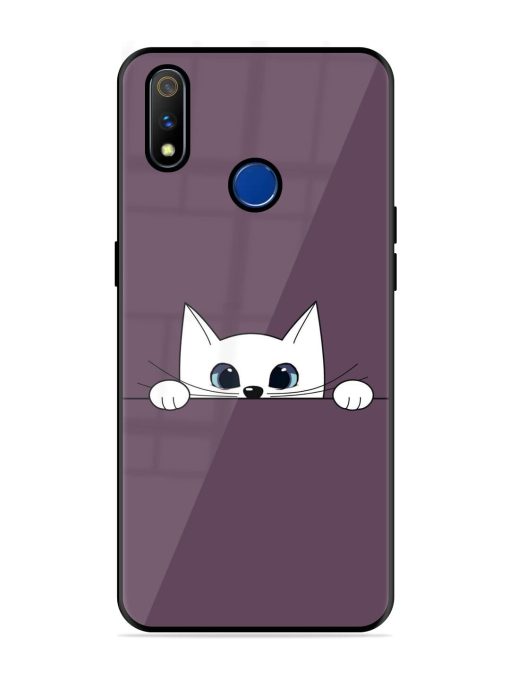 Peek-A-Boo Kitty Glossy Soft Edge Case for Realme 3 Pro Chachhi