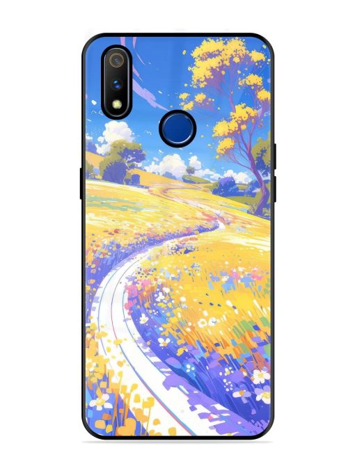 Vibrant Spring Meadow Glossy Soft Edge Case for Realme 3 Pro Chachhi