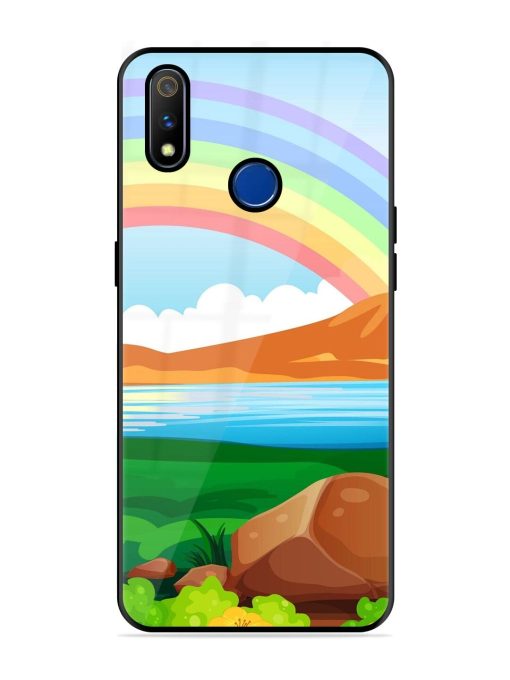 Rainbow Over The Lake Glossy Soft Edge Case for Realme 3 Pro Chachhi