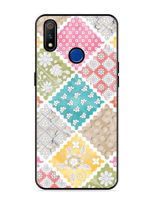 Patchwork Dreamscape Glossy Soft Edge Case for Realme 3 Pro Chachhi