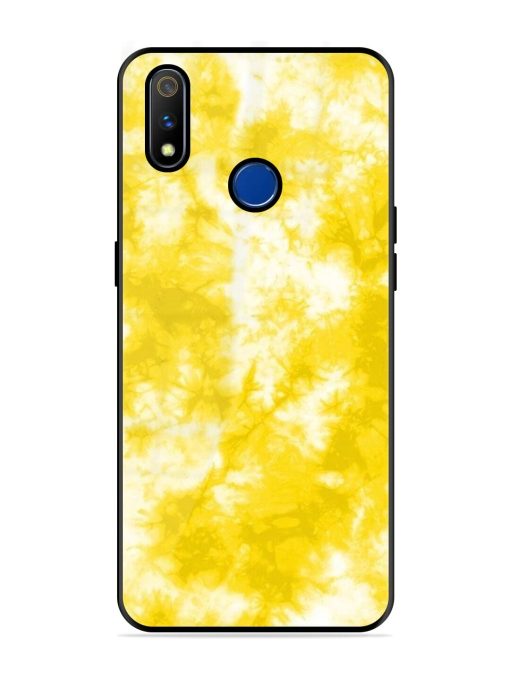 Golden Tie-Dye Twirl Glossy Soft Edge Case for Realme 3 Pro Chachhi