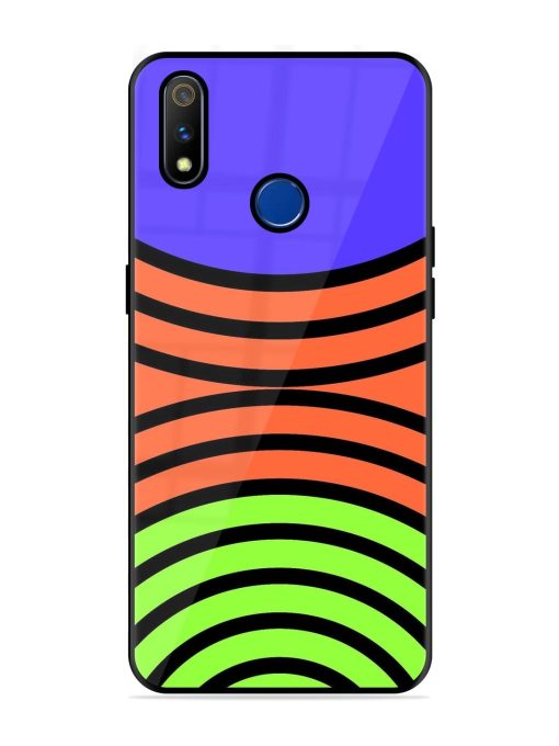 Psychedelic Stripe Symphony Glossy Soft Edge Case for Realme 3 Pro