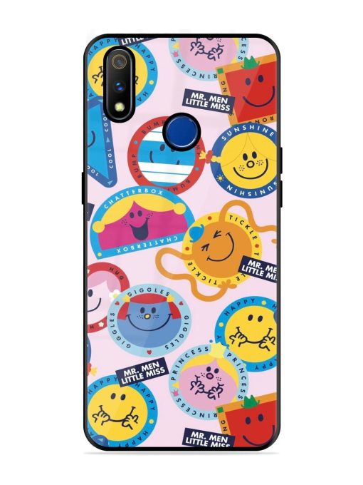 Whimsical Mr. Men & Little Miss Glossy Soft Edge Case for Realme 3 Pro Chachhi