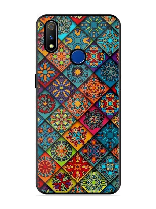 Patchwork Mandala Mosaic Glossy Soft Edge Case for Realme 3 Pro Chachhi