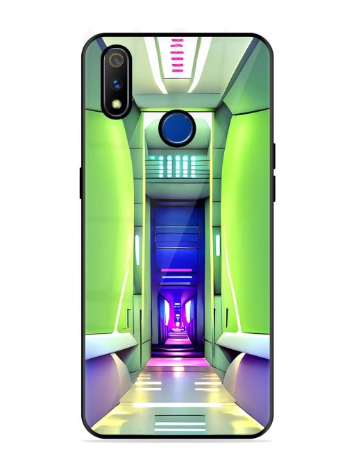 Neon Corridor Glossy Soft Edge Case for Realme 3 Pro Chachhi