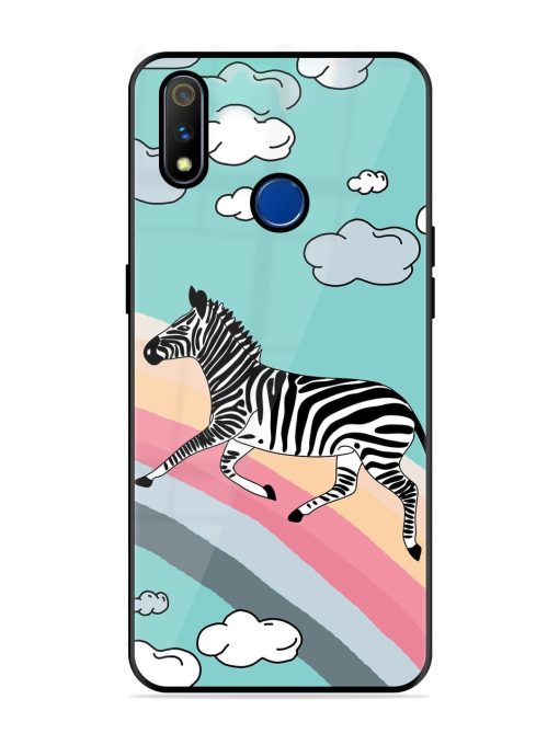 Zebra On A Rainbow Glossy Soft Edge Case for Realme 3 Pro Chachhi