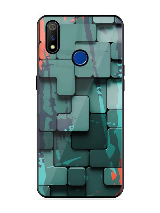 Abstract Geometric Mosaic Glossy Soft Edge Case for Realme 3 Pro Chachhi