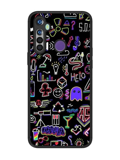 Neon Doodle Glossy Soft Edge Case for Realme 5 Chachhi