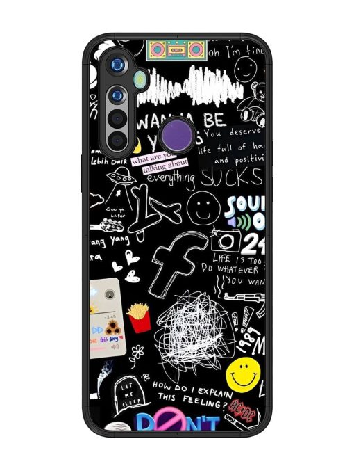 Doodle Diary Glossy Soft Edge Case for Realme 5 Chachhi